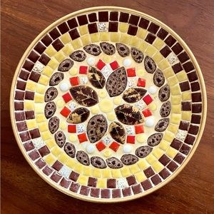 Vintage MCM Tile Mosaic Dish Tray - Medium